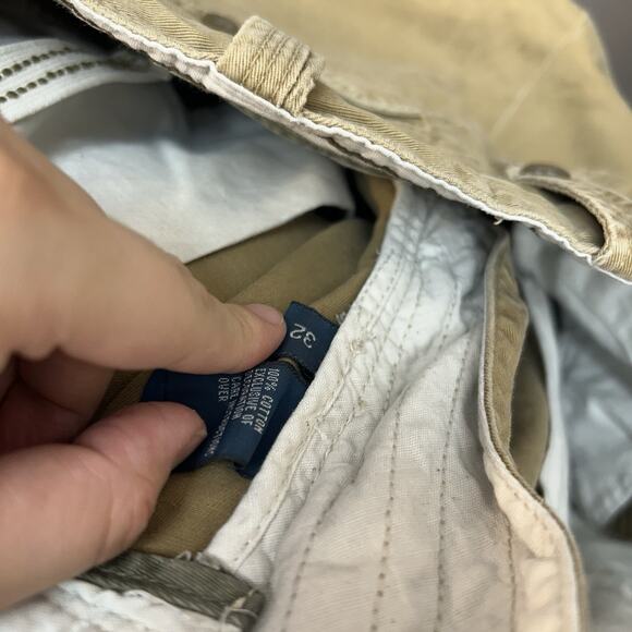 Vintage Polo Ralph Lauren Shorts Mens 32 Khaki Military Baggy Cargo Paratrooper - Picture 8 of 8